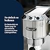 De'Longhi Dedica Style - Perfetto Kompakte Siebträgermaschine Espressomaschine mit Tasten, manuellem Milchaufschäumer für Espresso und Cappuccino, ESE Pad geeignet, 15cm breit, Metall (EC685.M)