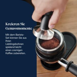 De'Longhi Siebträgermaschine La Specialista Arte EC9155.MB, Espressomaschine mit Mahlwerk, 8 Mahlgrade, 15 Bar, 3 Temperaturen, Milchschaumdüse, 1550W, 1,7L Tank, Edelstahl/Schwarz inkl. Barista-Kit Edelstahl / Schwarz ohne Cold Brew