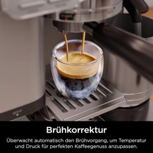 Ninja Luxe Pro 3-in-1-Kaffeemaschine, Silber, ES701EU, einfache Handhabung | mit Mahlwerk und Aufschäumer für Latte, Cappuccino, Cold Brew & Espresso, 5 Voreinstellungen zum Aufschäumen